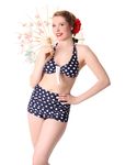 Oliana 50s Pin Up Polka Dots retro High Waist Bikini v. SugarShock