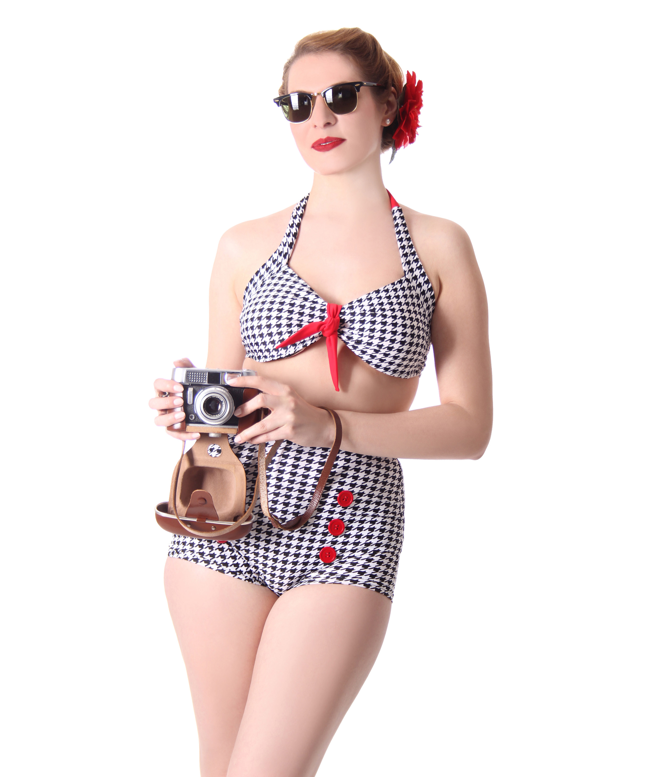 pin up bikini high waist