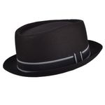 schlichter Sommer Pork Pie 30er 40er retro Trilby Hut ungefüttert