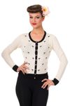 allover Flamingo Strickweste retro Cardigan v. Banned