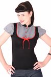 Heidi Gingham Karo Blusen Pin Up retro Puffärmel Rockabilly T-Shirt v. SugarShock