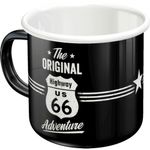 Highway 66 The Original Adventure Rockabilly retro Emaille Becher Tasse v. Nostalgic Art