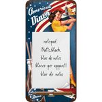 American Diner Waitress retro Notizblock Schild v. Nostalgic Art
