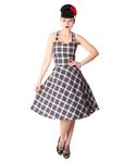 Zoja 50er retro Tartan Träger Latzkleid Petticoat Kleid v. SugarShock