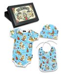 Six Bunnies Sailor Hawaii Tattoo Baby Body Strampler Geschenkset Gift Set