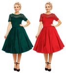 50s retro Lace Swing Petticoat kurzarm Kleid v. Dolly and Dotty