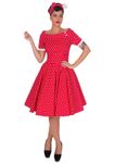 Darlene 50s retro Polka Dots Petticoat Carmen Kleid v. Dolly and Dotty
