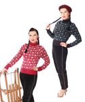 50er retro Ximena Argyle Rollkragen Strick Pullover Jumper Strickpulli v. SugarShock