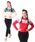 SugarShock Katika Candy Strickpullover 50er Jahre retro Jumper