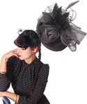 Burlesque Headpiece Fascinator Pillbox retro Mini Hut Haarschmuck