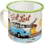 VW Bulli - Let´s get Lost retro Emaille Becher Tasse v. Nostalgic Art