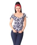 SugarShock Tabea 50s retro Fächer Blusen Shirt