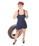 SugarShock Merle Denim Latzhose retro Dungarees Shorts