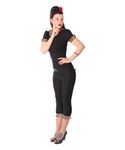 SugarShock Kalea 50er retro Pin Up High Waist Leo Caprihose 3/4 Hose