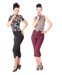 SugarShock Orlina 50er retro High Waist Caprihose 3/4 Hose