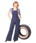 SugarShock Alanka 40s retro Marlene Denim Dungarees Latzhose