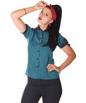 SugarShock Sabiha Bubikragen Bluse schlicht