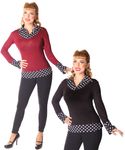 SugarShock Julyn Polka Dots 2-Lagen Look retro Longsleeve