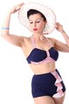 50s retro CYNTHIA Sailor Rüschen Pin Up Bikini