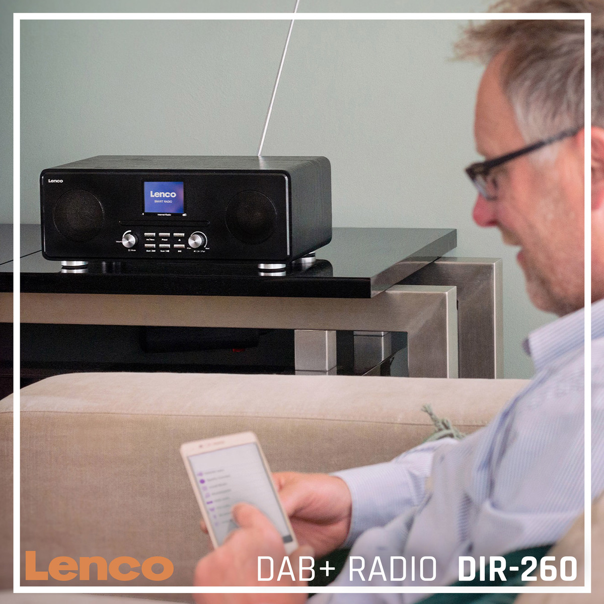 Lenco DIR-260BK Internetradio DAB+ FM-Radio CD/MP3 Bluetooth Bild 1