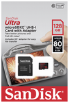 SANDISK Ultra, Micro-SDXC Speicherkarte, 128 GB, 80 MB/s SANDISK Ultra, Micro-SDXC Speicherkarte, 128 GB, 80 MB/s