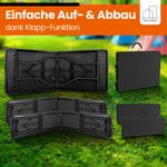 Faltbare Bierzeltgarnitur mit Klappfunktion – Tisch und Bänke kompakt zusammenklappbar, ideal für einfachen Transport und schnellen Aufbau im Freien