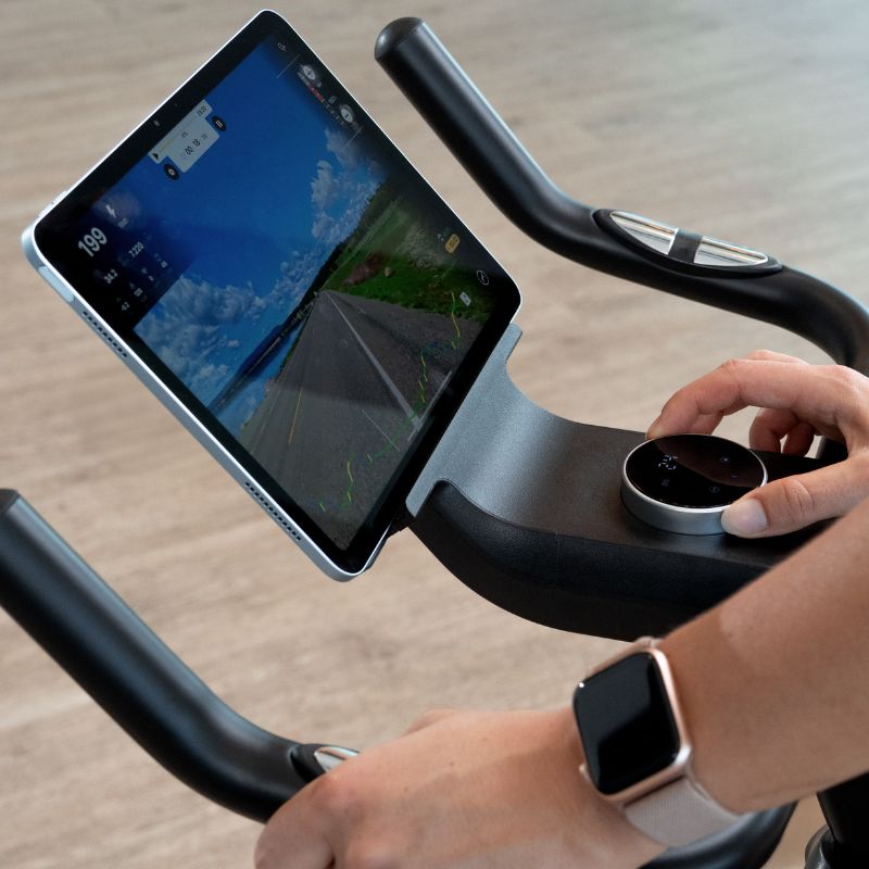 Kinomap App auf Indoor Bike Display