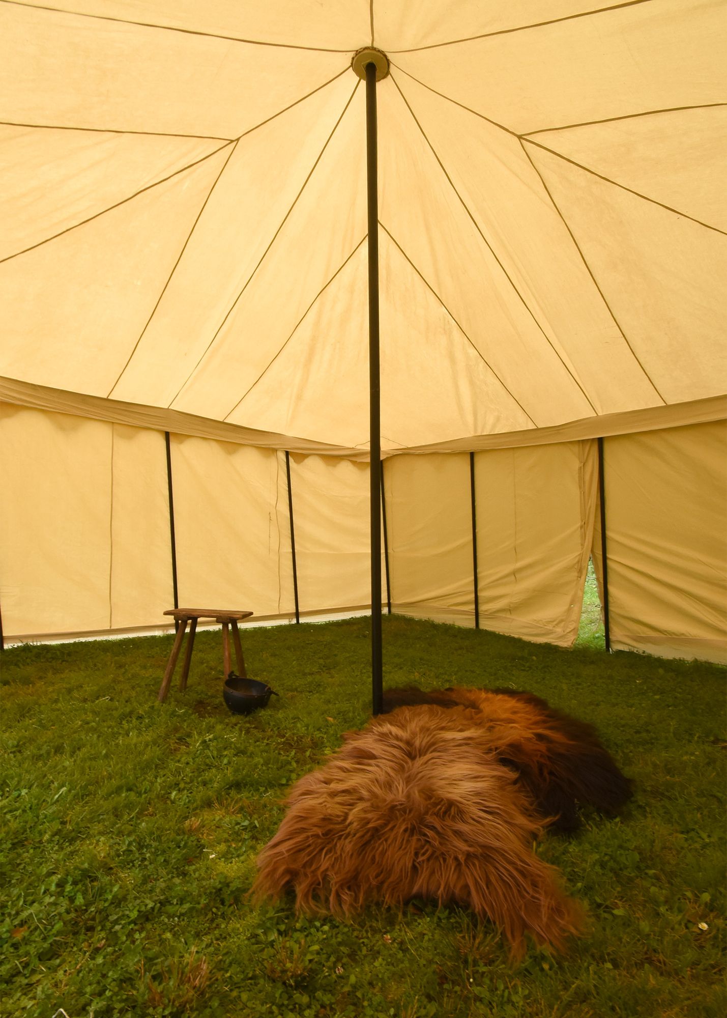 Ritterzelt Herold, 6 x 6 m, 425 gsm, naturfarben | eKnives: Messer,  Taschenmesser, Kochmesser