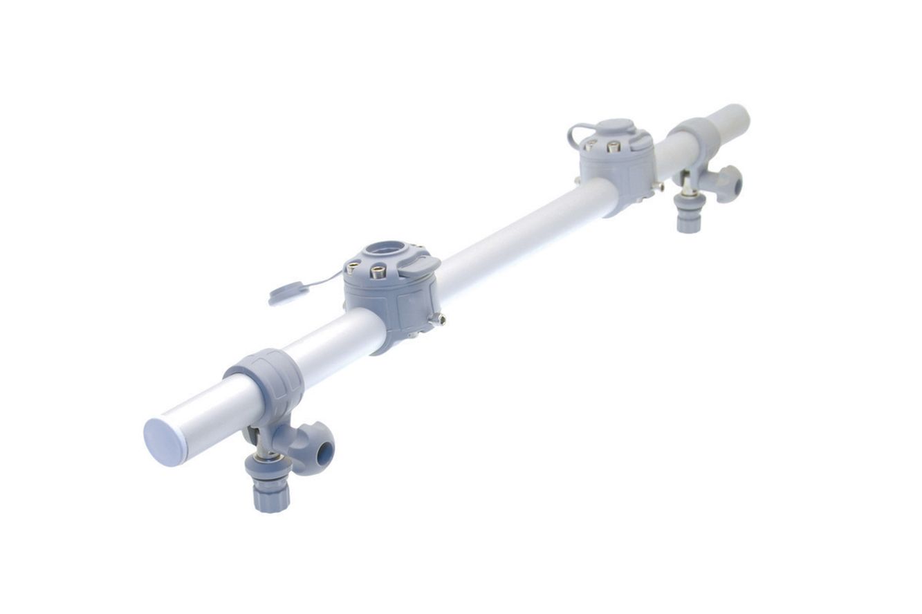 Fasten-Stange mit 2x Halterungen (Länge: 700 mm) 2 Fasten Vers.2 Stange 3 x Halterungen (Länge: 700mm) 2 Befestigungspunkte: Innen