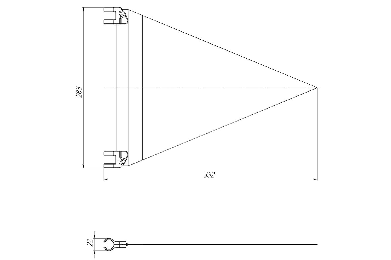 Fasten Teleskopadapter für Lonako Navigationsleuchten (1100mm