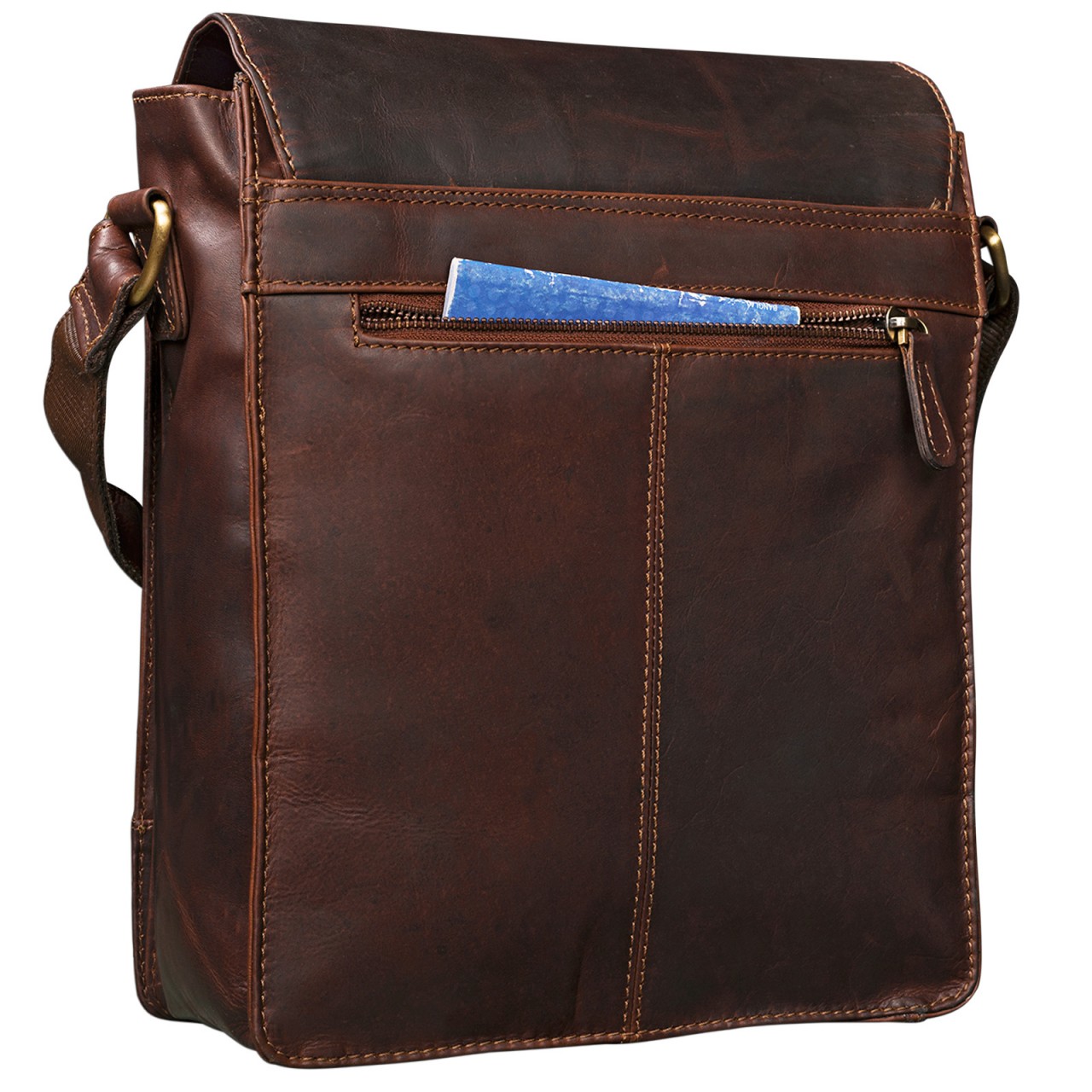 STILORD "Lars" Vintage Umhängetasche Leder Herren für 13,3 Zoll Tablet