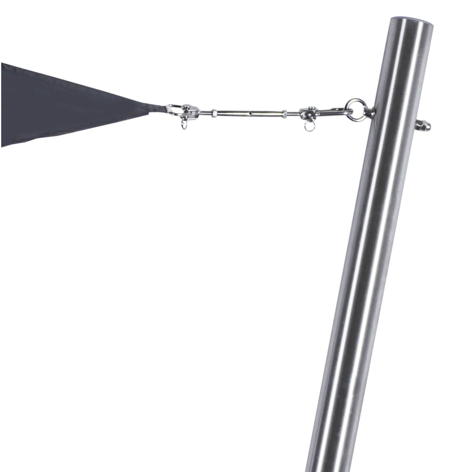 Sonnensegelmast mit fester Öse Edelstahl Ø70x3mm