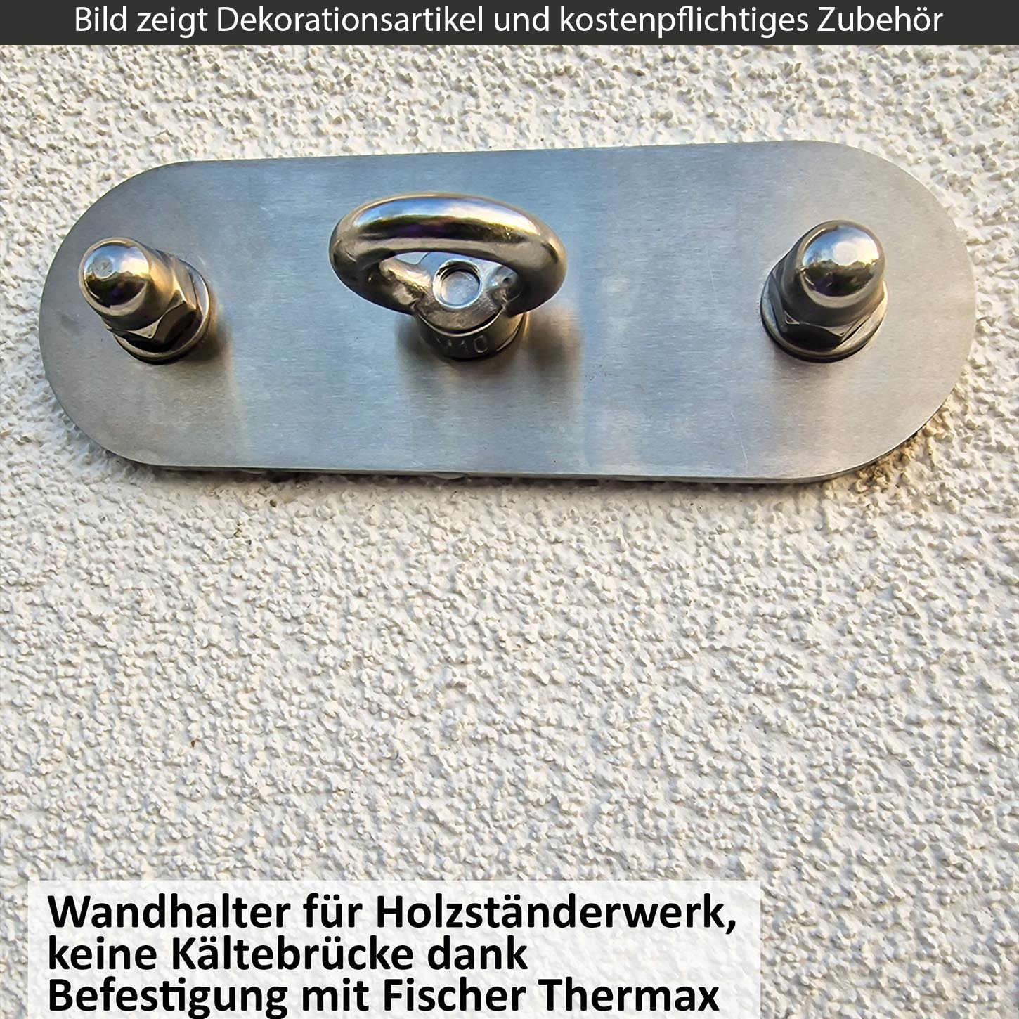 Sonnensegel-Set nach Ma dreieck 1 Wandhalter 2 Pfosten | SCHATTENFIX