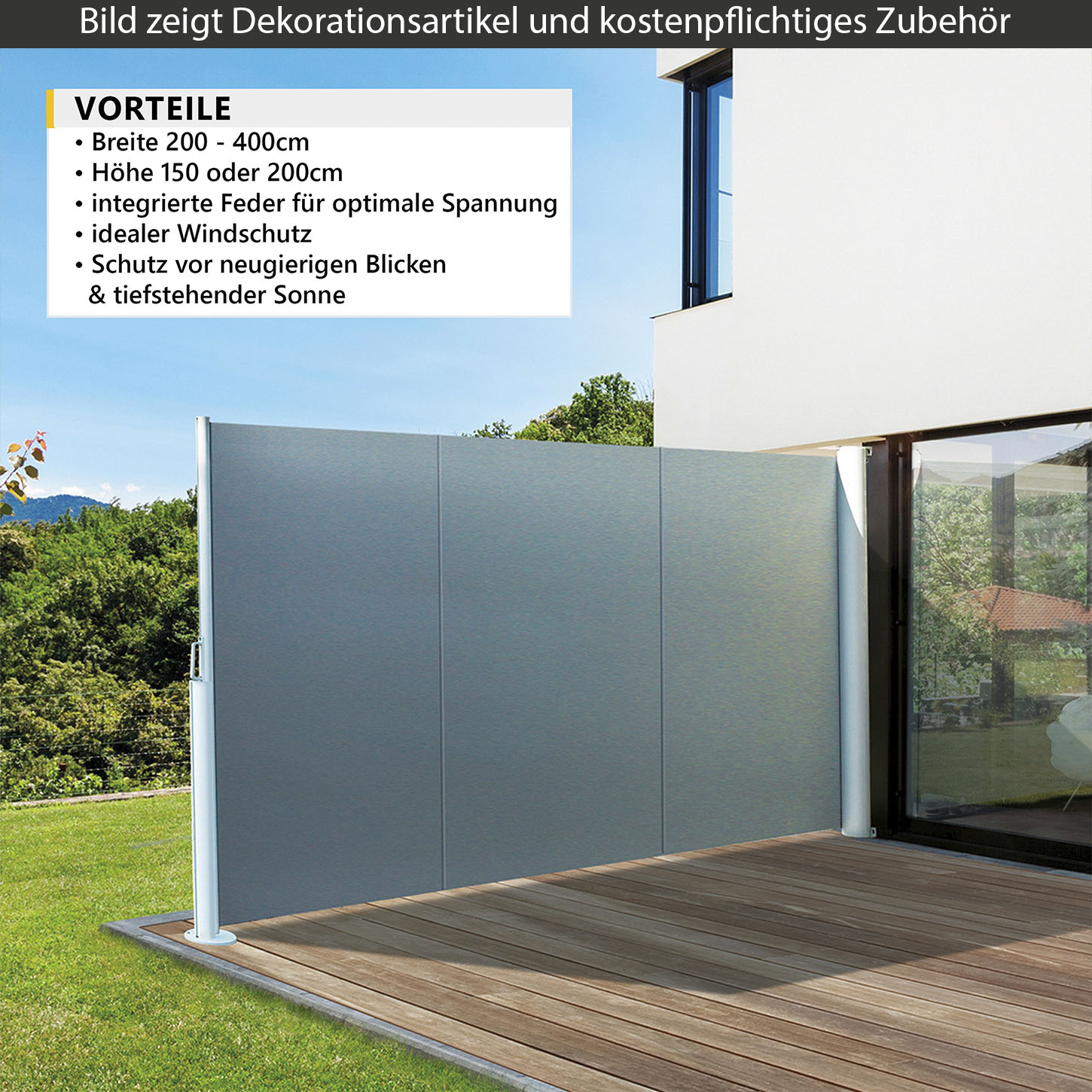 Seitenmarkise - Windblocker | SCHATTENFIX