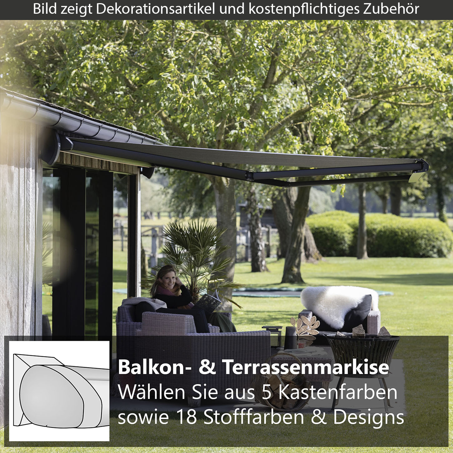     B50XL - Die preiswerte Terrassen- und Balkonmarkise
