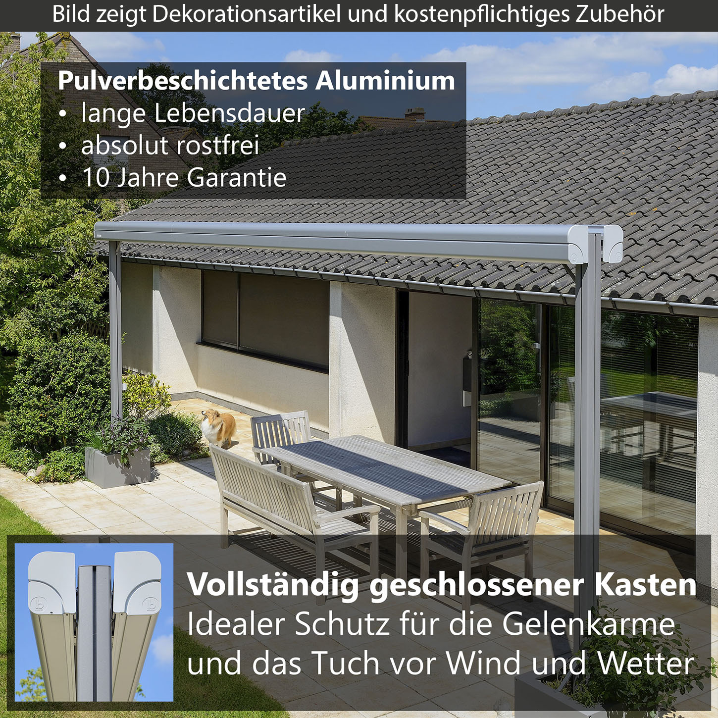Freistehende Markise Twinstor | SCHATTENFIX