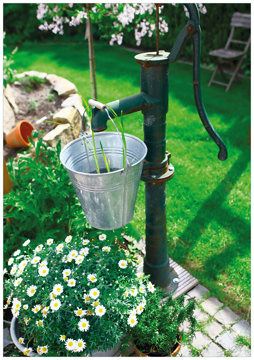 Wandbild Wasserquelle Im Garten Wandbilder Hartschaumbilder