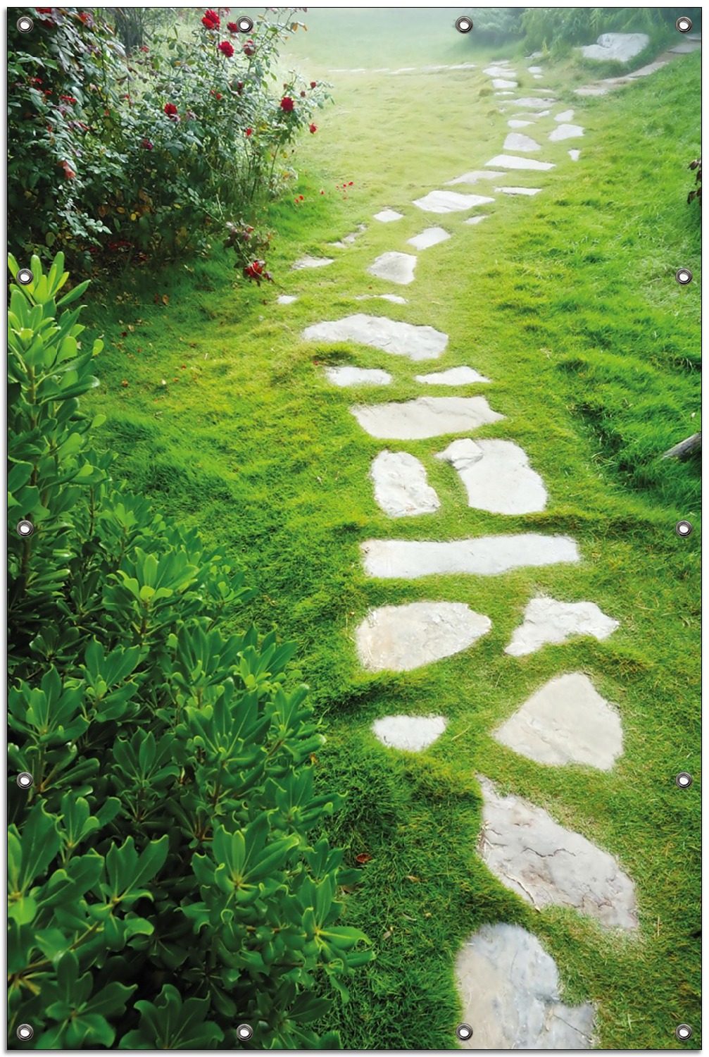 Wallario Outdoor Garten Poster - Dschungel Hängebrücke Motiv 60x90cm Für Zaun & Balkon