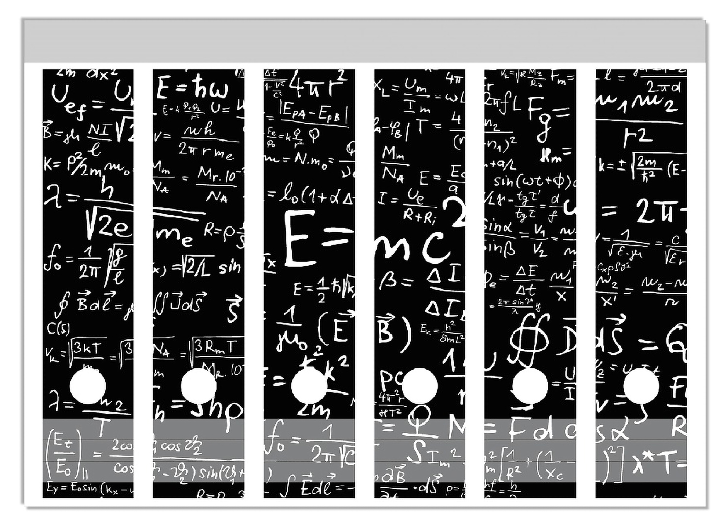 Wallario Ordnerrücken Aufkleber - Mathematische Formeln & Relativitätstheorie Design
