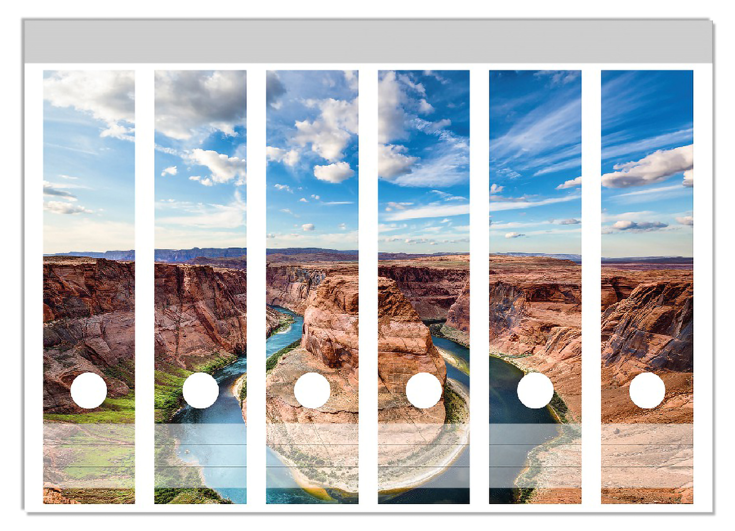 Wallario Ordnerrücken Sticker Antelope Canyon - 6 Stück Für Breite Ordner