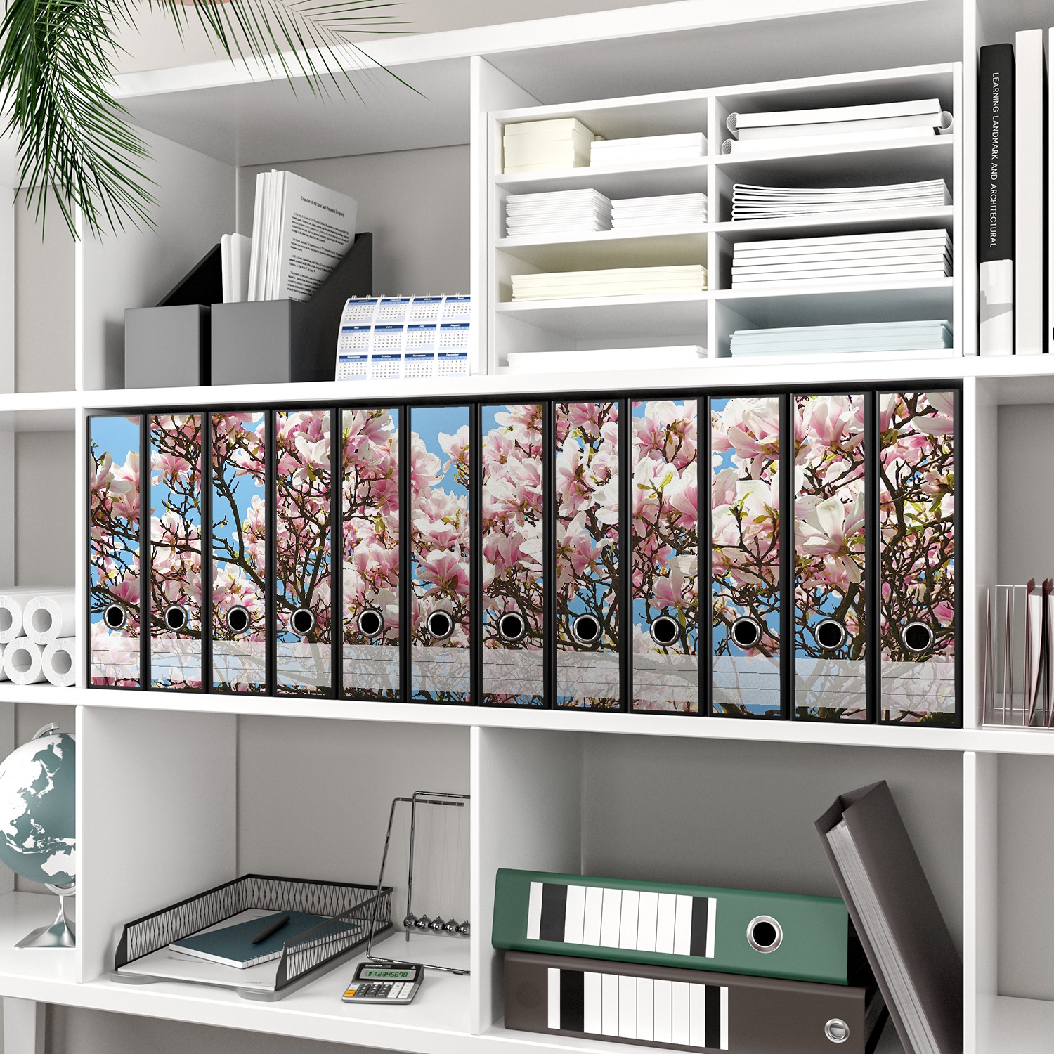 4er Set Ordnerrücken Aufkleber - Mohn Blumen Deko Für Standard Ordner