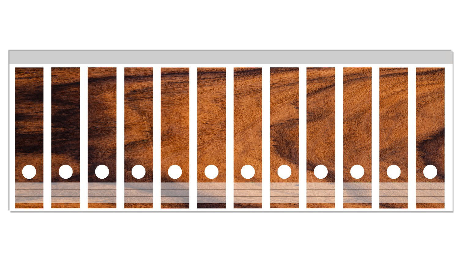 Ordnerrücken Aufkleber Holzmuster - 8 Stück Für Schmale Ordner
