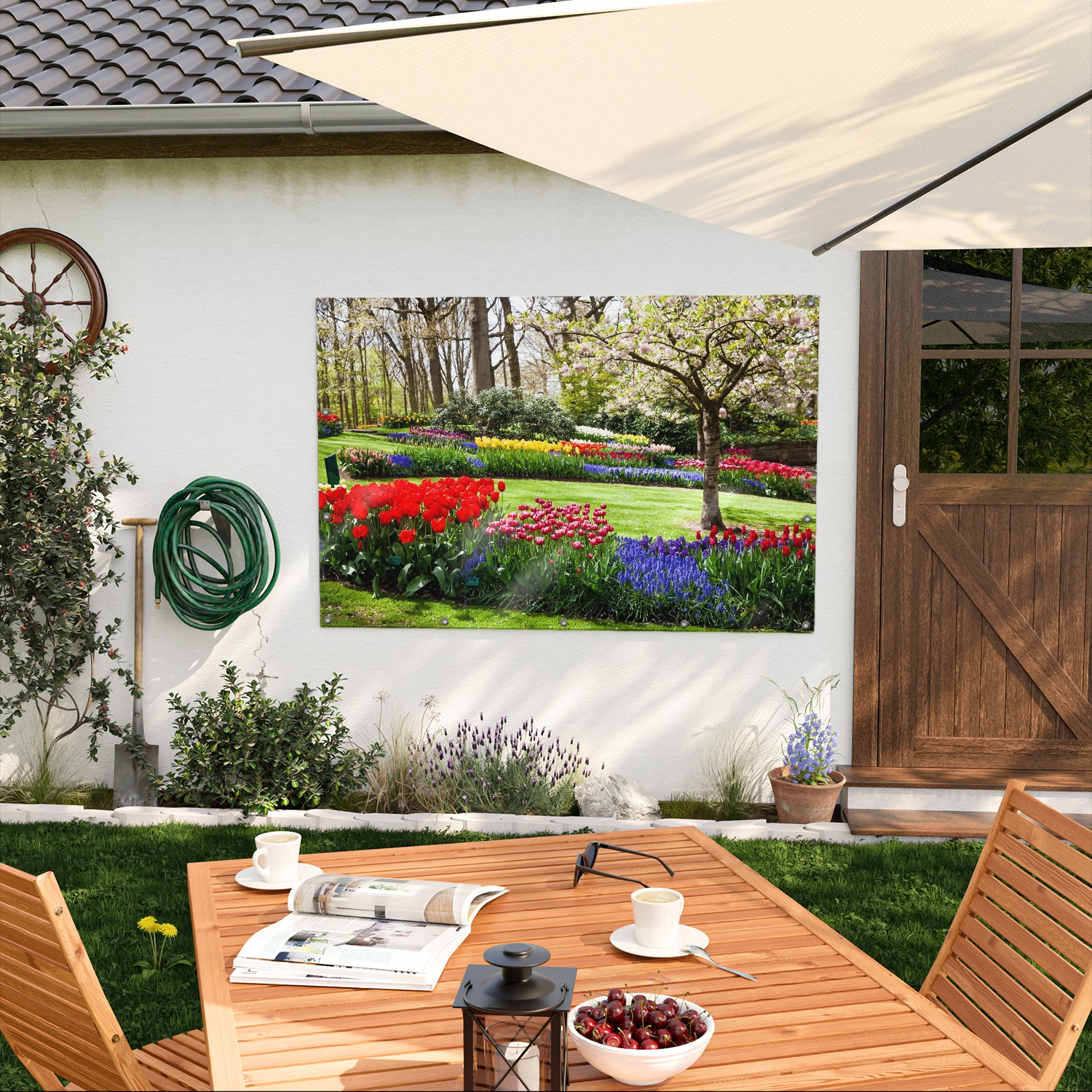 Hello Spring Gartenflagge Aus Jute, 30,5 X 45,7 Cm, Doppelseitig – Bunte Blumen-Deko Für Hof & Balkon