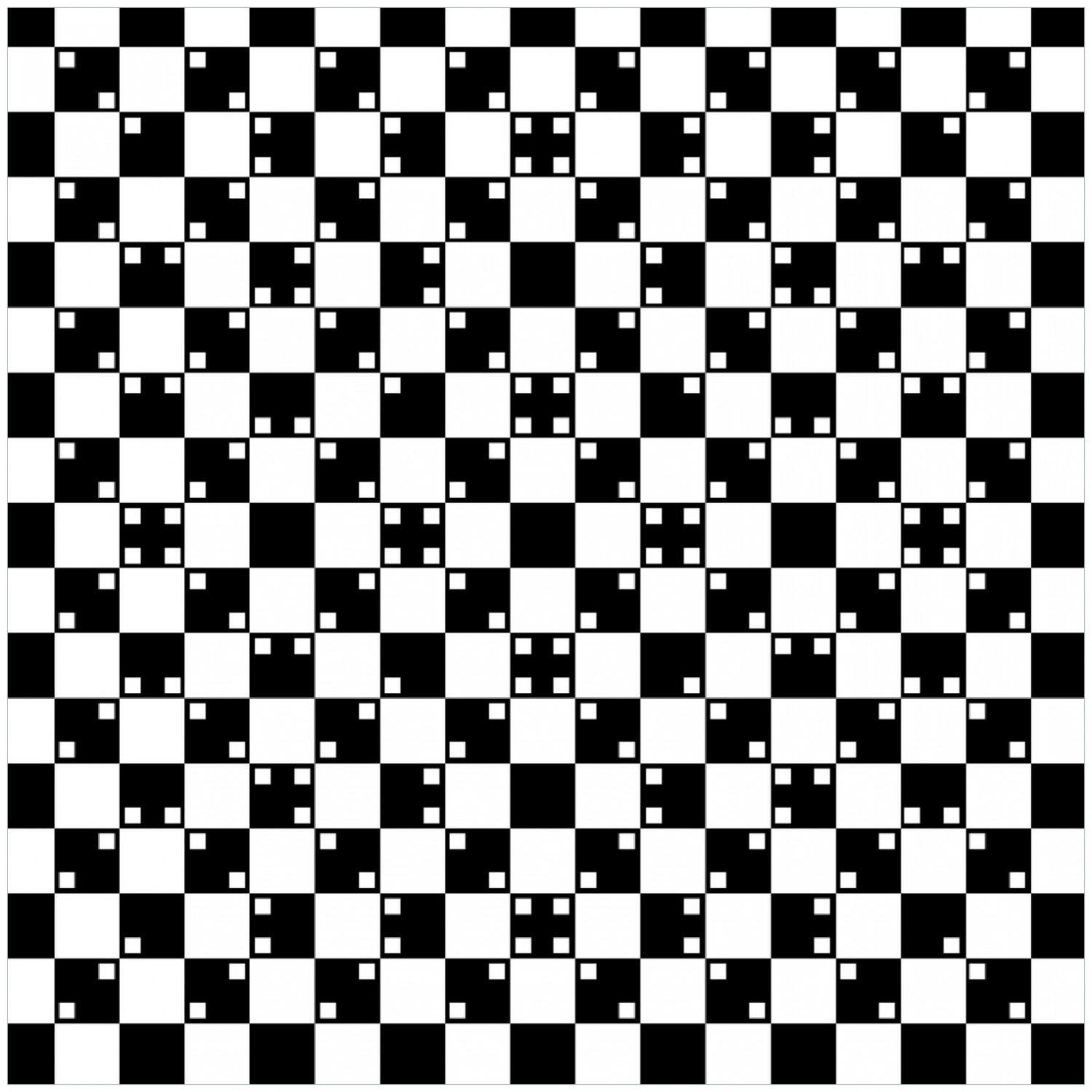 Glasbild Optische Täuschung - Illusion - schwarz weiß | Wallario.de