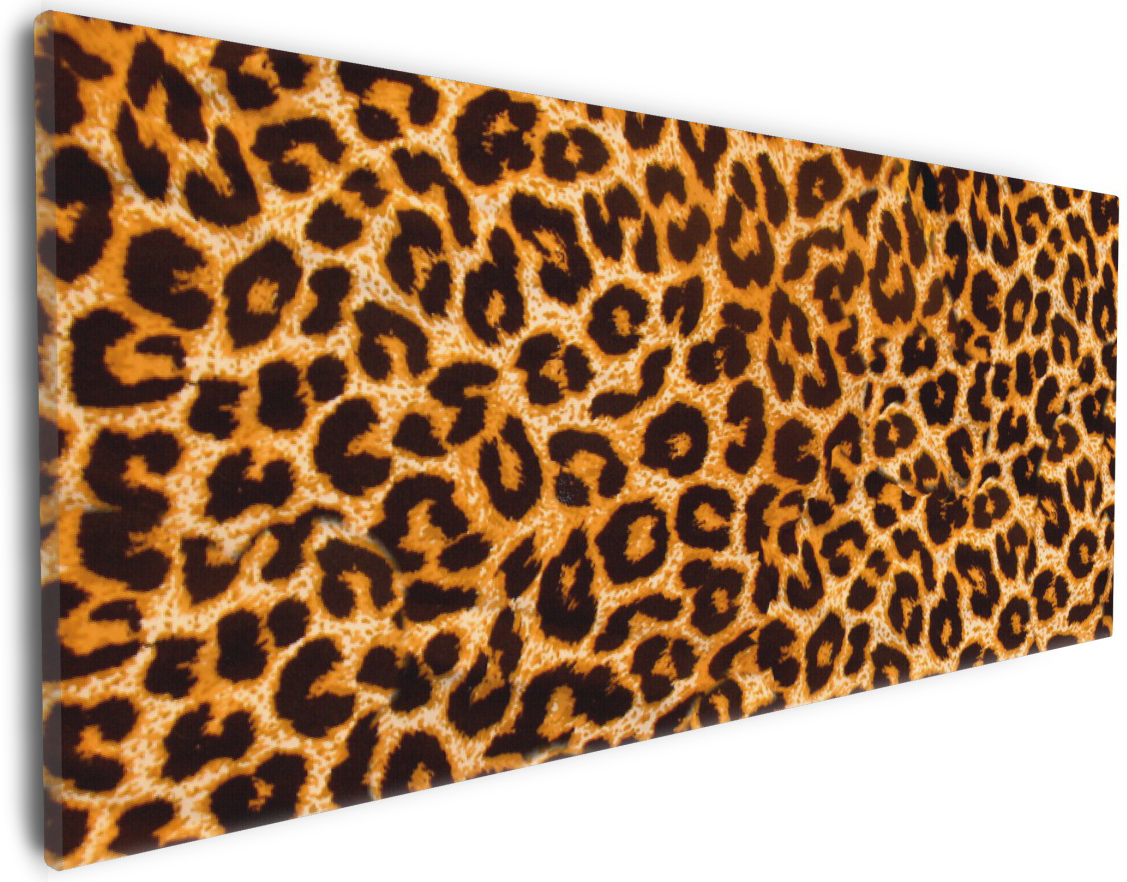 Leinwandbild Leopardenmuster in orange schwarz