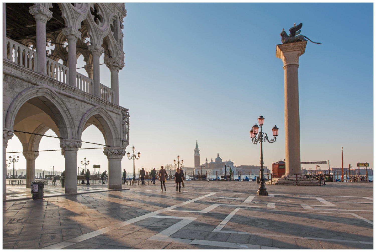 Poster Venedig - Dogenpalast, Markusplatz und San Giorgio Maggiore I 100 x 150 cm