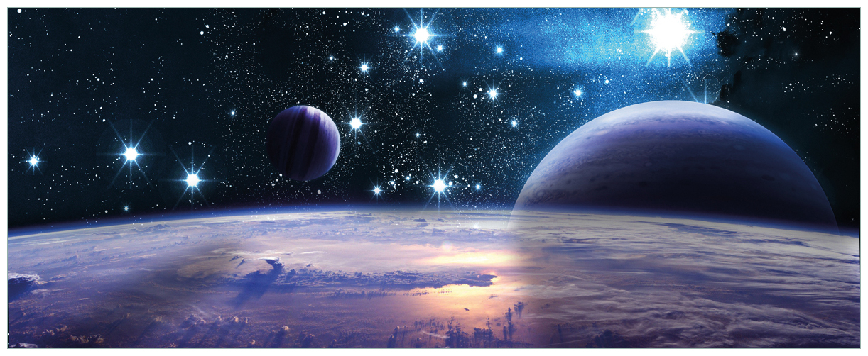 Selbstklebendes Poster im Weltall Wallario.de