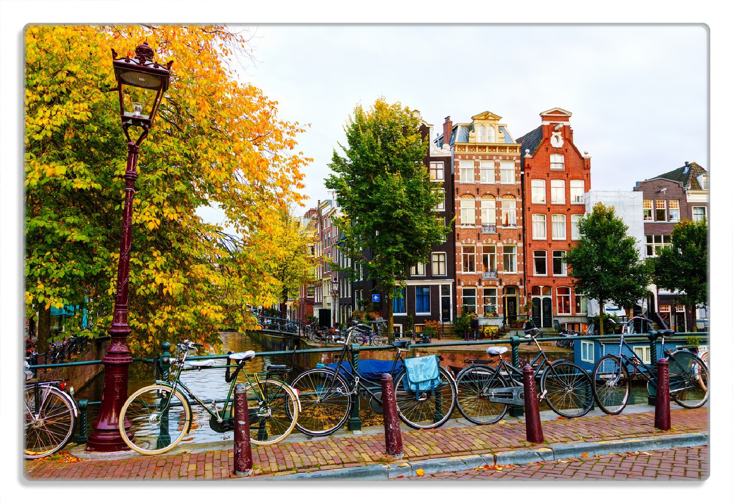 Frühstücksbrettchen Herbst in Amsterdam Wallario.de