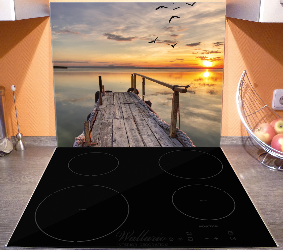Glas-Herdabdeckplatte Küche 2x40x52 Malerei Tier Vögel Sonne Sonnenuntergang Glas-Herdabdeckplatte Küche 2x40x52 Malerei Tier Vögel Sonne Sonnenuntergang