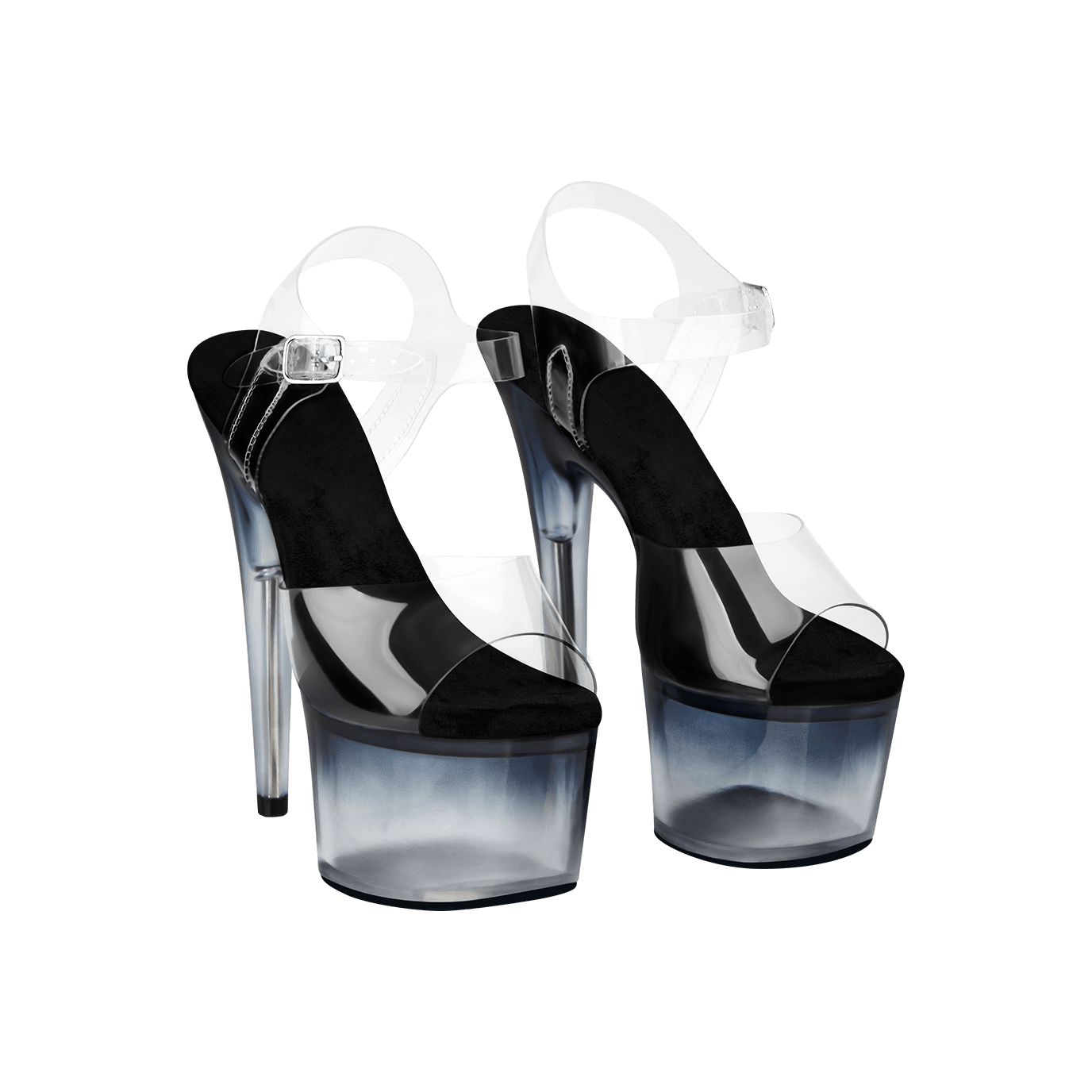 EIS Absatz-Schuhe (transparente High Heels) - verführerische Plateau-Sandalette Artikelbild 16